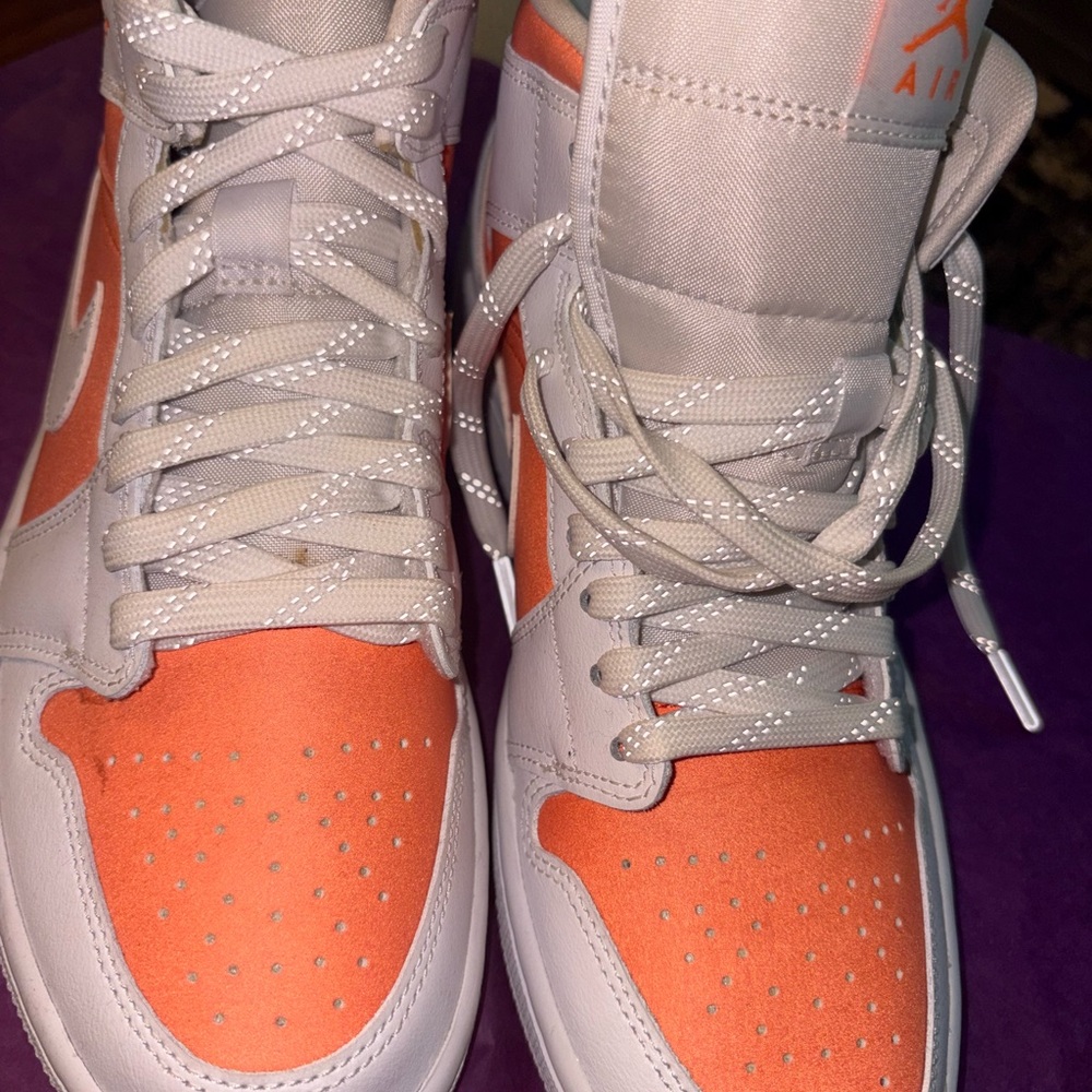 Jordan Women's Sneakers in Orange and White
